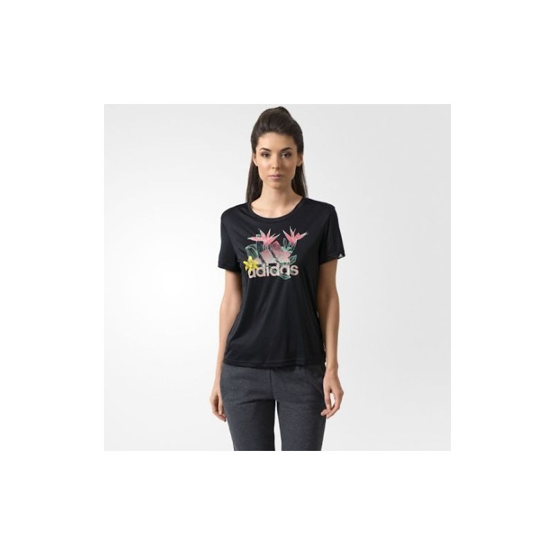 T-Shirt Manches Courtes Femme Adidas Wild Logo