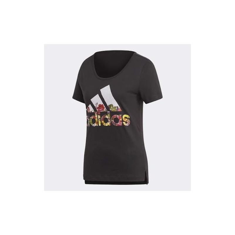 T-Shirt Manches Courtes Femme Adidas Bos Flower Tee