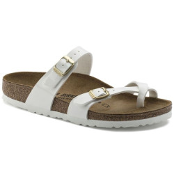 Mule Femme Birkenstock Mayari Bf Patent White Ls White