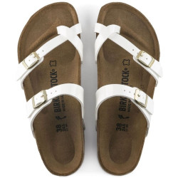 Mule Femme Birkenstock Mayari Bf Patent White Ls White