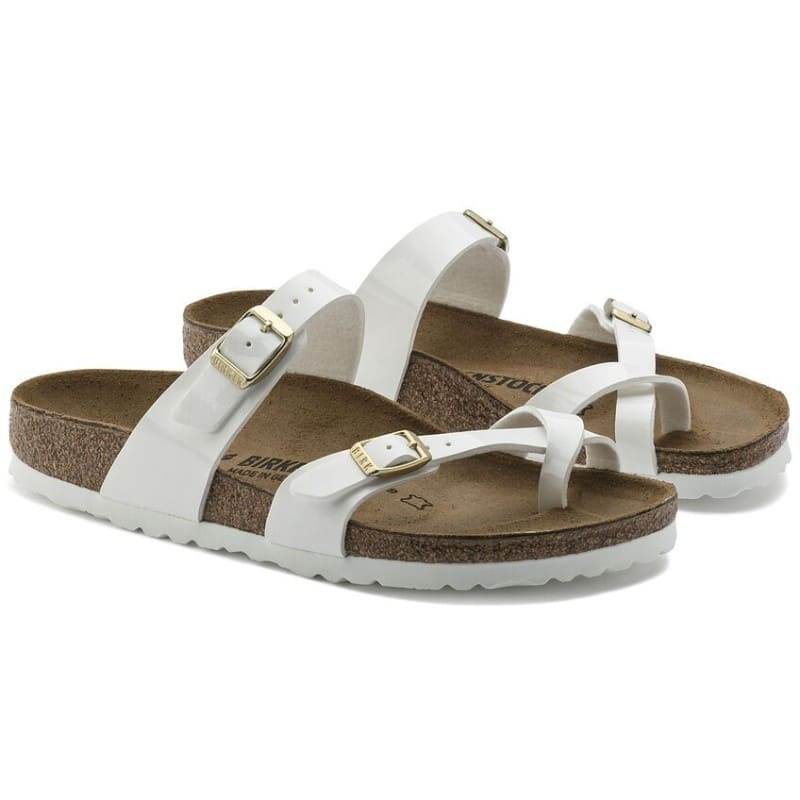 Mule Femme Birkenstock Mayari Bf Patent White Ls White