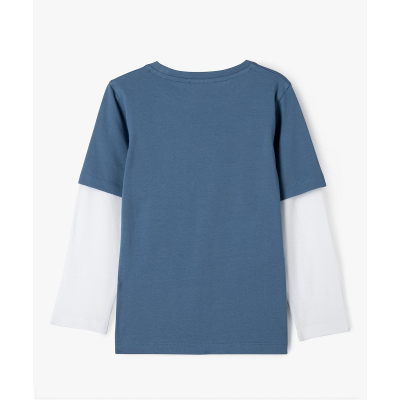 2355501 TEE-SHIRT BLEU Coton