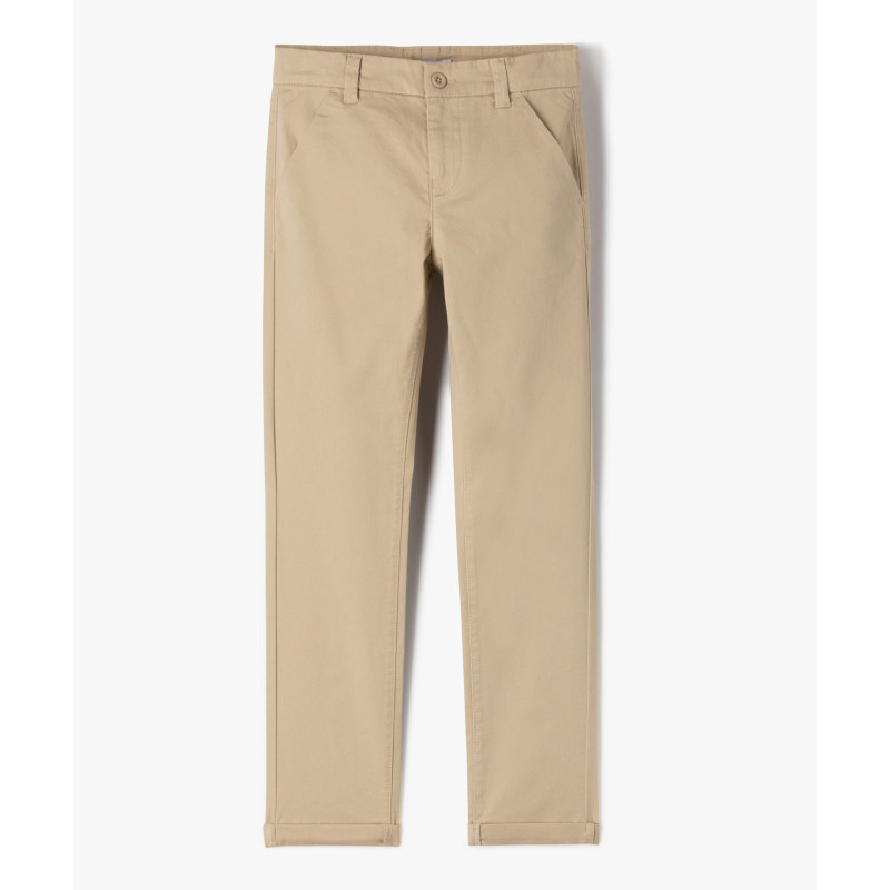 2366101 PANTALON BEIGE TAUPE Coton Coton