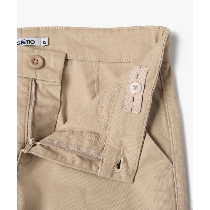 2366101 PANTALON BEIGE TAUPE Coton Coton