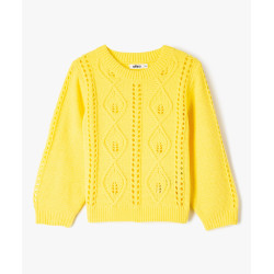 2415001 PULL JAUNE Polyester