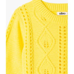 2415001 PULL JAUNE Polyester