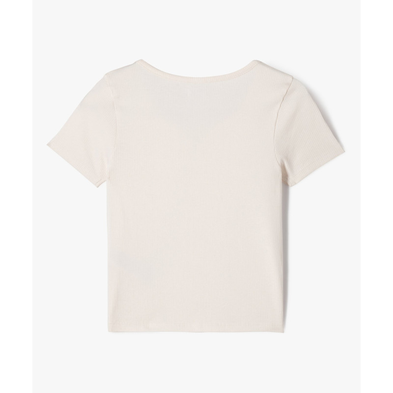 TEE-SHIRT ECRU Coton