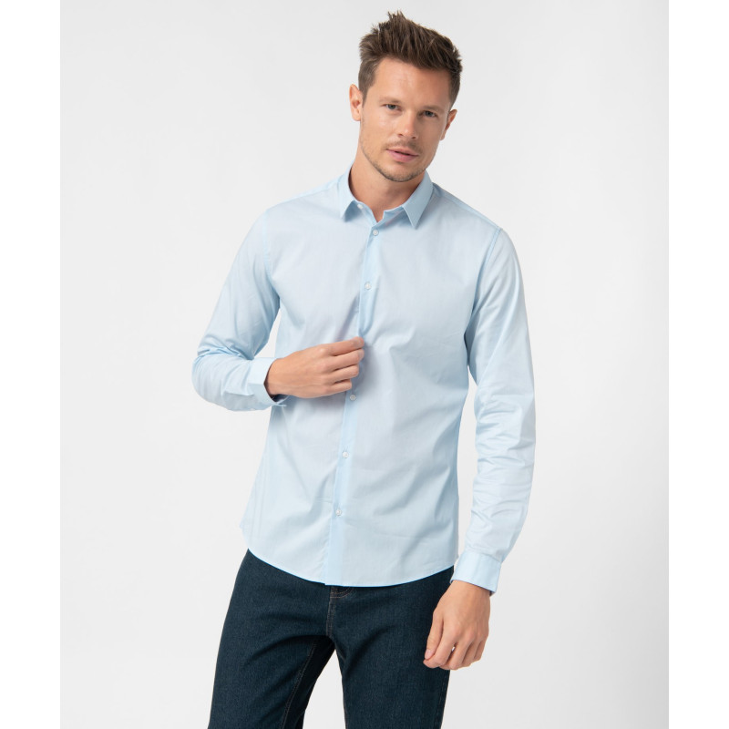 CHEMISE BLEU CIEL Coton