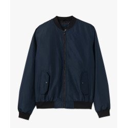 BLOUSON BLEU MARINE Polyester Polyester BLOUSON BLEU MARINE Polyester Polyester