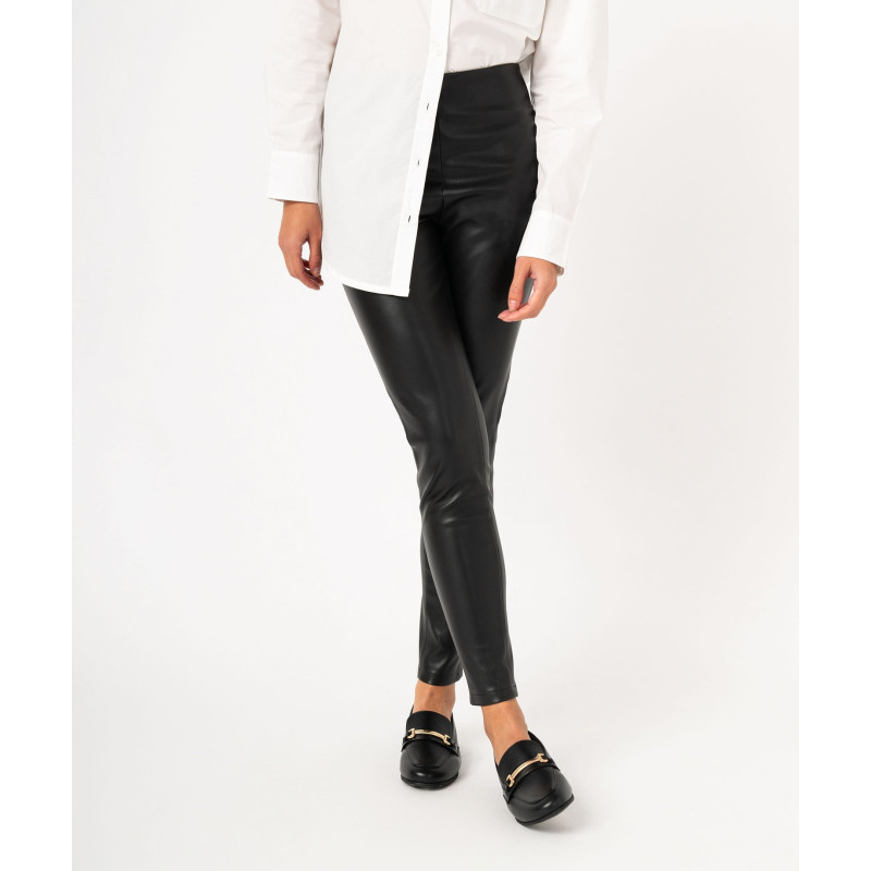 PANTALON NOIR Pu (polyurethan