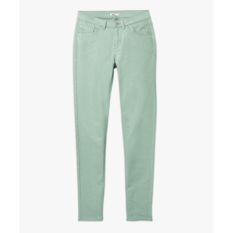 PANTALON VERT D'EAU Coton