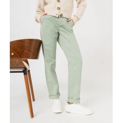 PANTALON VERT D' EAU Coton