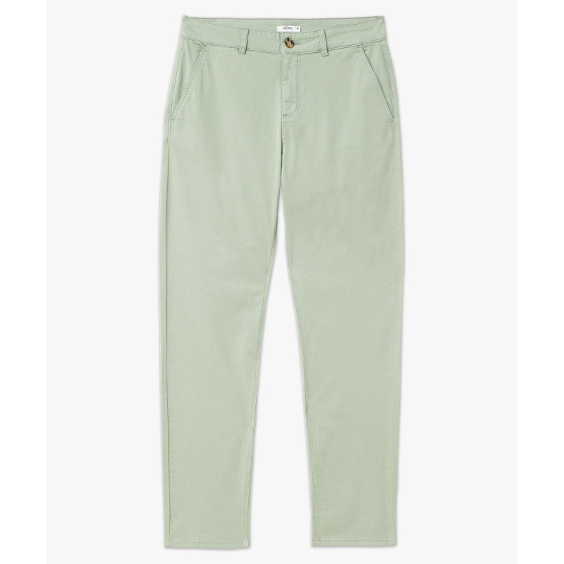 PANTALON VERT D' EAU Coton