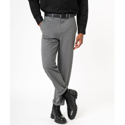 PANTALON GRIS CHINE MOYE Polyester