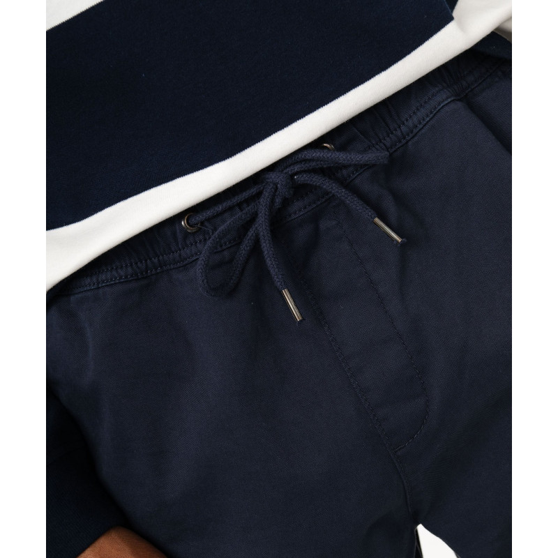 PANTALON BLEU MARINE Coton