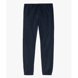 PANTALON BLEU MARINE Coton