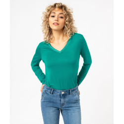 TEE-SHIRT VERT Viscose