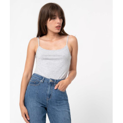 TEE-SHIRT GRIS CHINE Coton