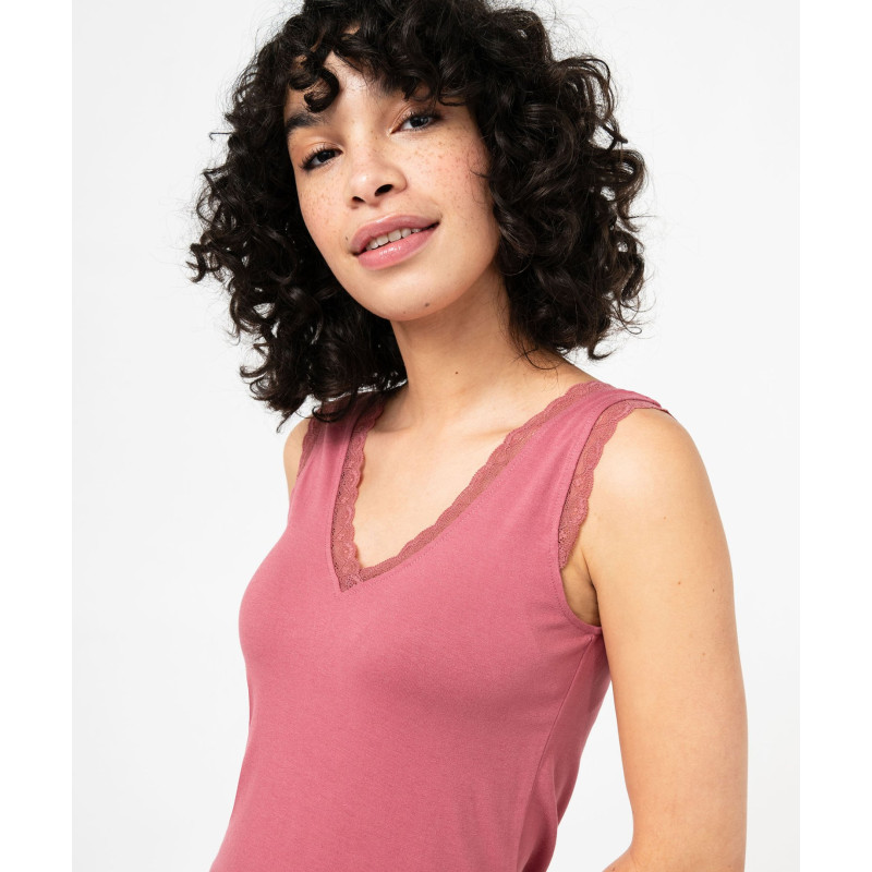 TEE-SHIRT ROSE FUSHIA Viscose TEE-SHIRT ROSE FUSHIA Viscose