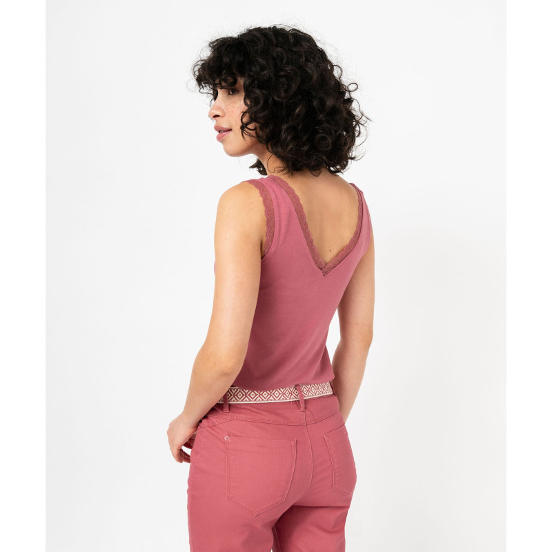 TEE-SHIRT ROSE FUSHIA Viscose TEE-SHIRT ROSE FUSHIA Viscose