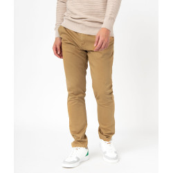 PANTALON BEIGE FONCE Coton