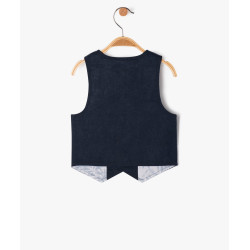 GILET BLEU Lin Coton