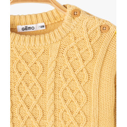 PULL JAUNE Coton