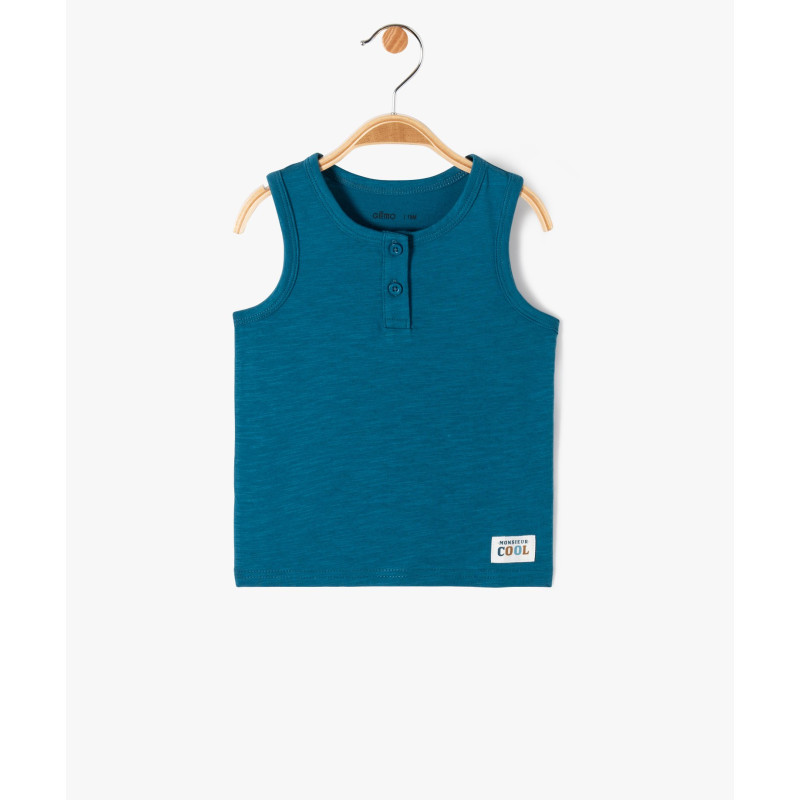 TEE-SHIRT BLEU FONCE Coton