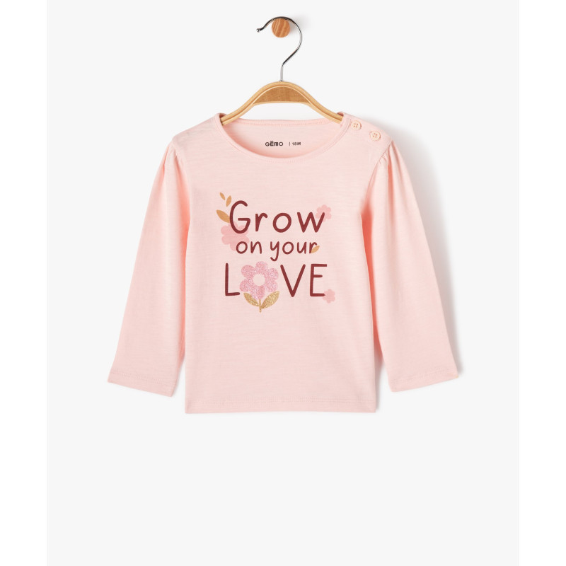 TEE-SHIRT ROSE Coton