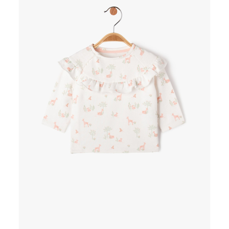 SWEAT AOP SNOW WHITE Coton