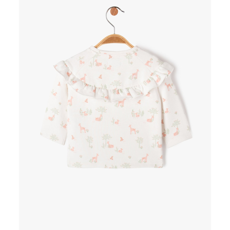 SWEAT AOP SNOW WHITE Coton