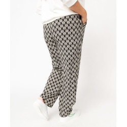 PANTALON AOP NOIR/BLANC Viscose