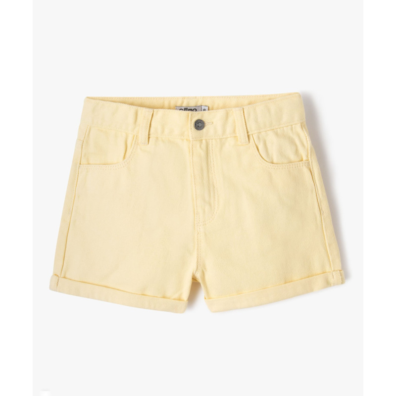 SHORT JAUNE Coton