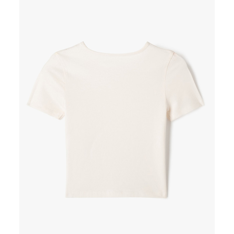 TEE-SHIRT ECRU Coton