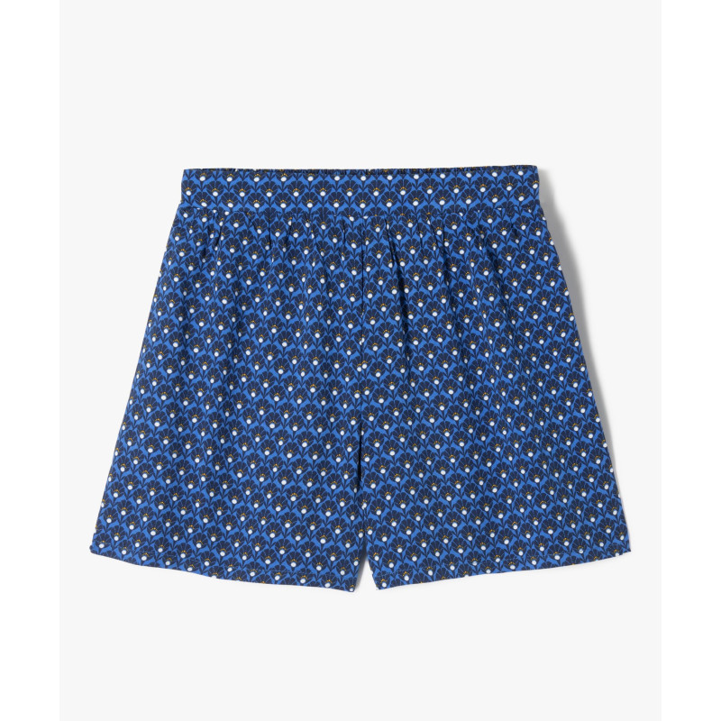 SHORT BLEU C Viscose