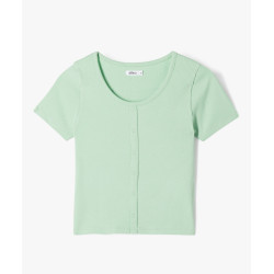 TEE-SHIRT VERT CLAIR Coton