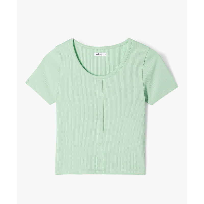 TEE-SHIRT VERT CLAIR Coton