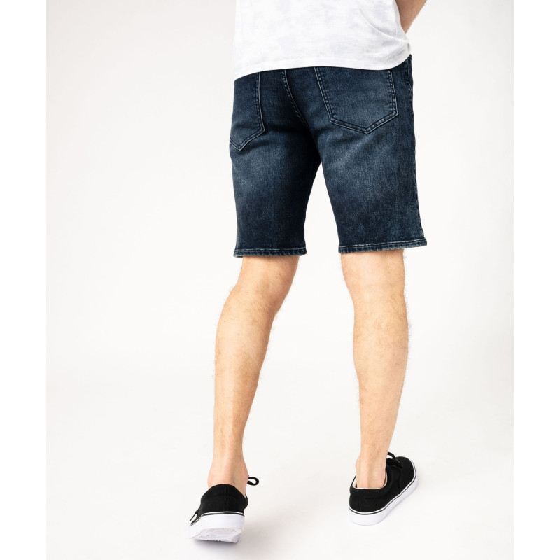 Bermuda en jean stretch ample à taille élastique homme