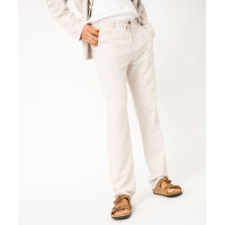 Pantalon chino ou de costume en lin souple homme