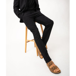 Pantalon chino ou de costume en lin souple homme