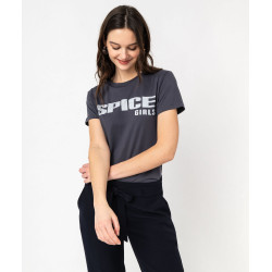 Tee-shirt à manches courtes imprimé devant et dos femme - Spice Girls