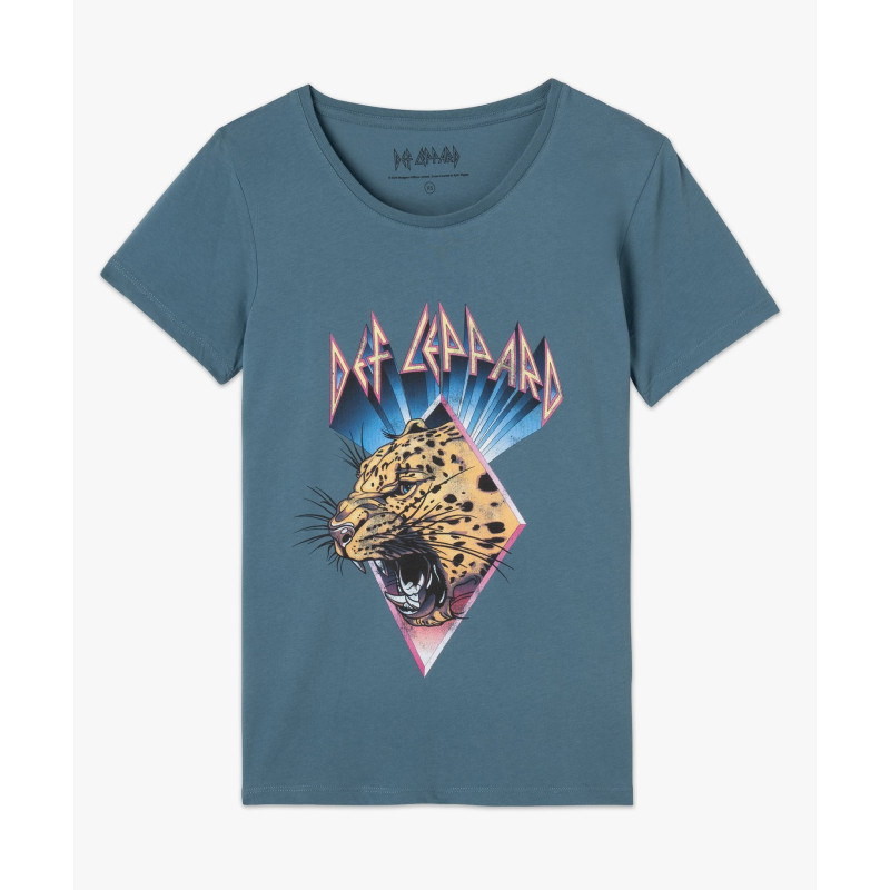 Tee-shirt à manches courtes avec motif femme - Def Leppard Tee-shirt à manches courtes avec motif femme - Def Leppard