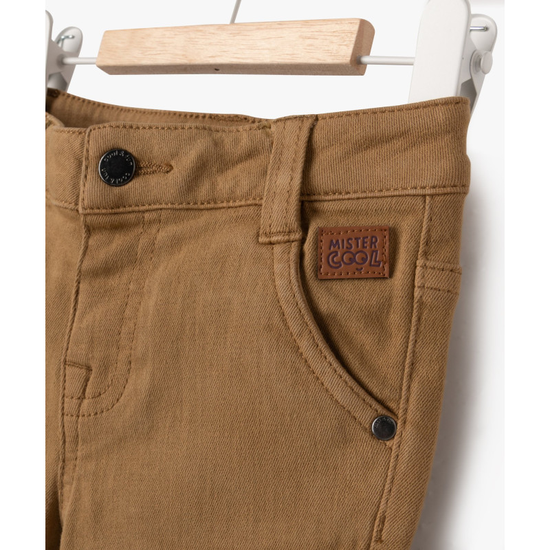 Short slim uni en toile extensible bébé garçon Short slim uni en toile extensible bébé garçon