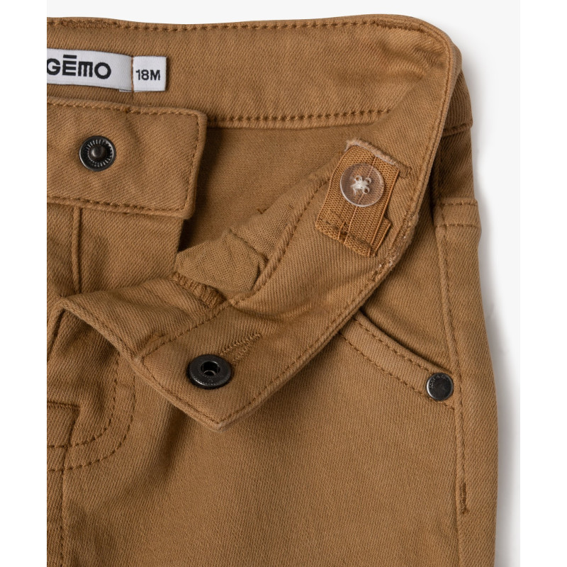 Short slim uni en toile extensible bébé garçon Short slim uni en toile extensible bébé garçon