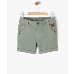 Short slim uni en toile extensible bÃ©bÃ© garÃ§on