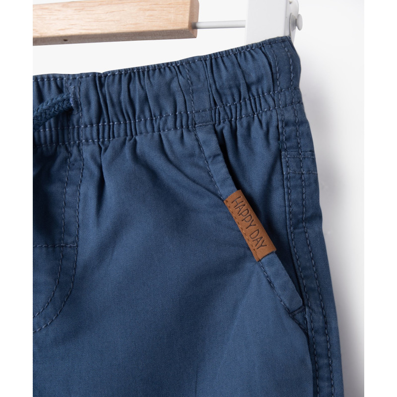 Bermuda en toile à taille élastiquée bébé garçon Bermuda en toile à taille élastiquée bébé garçon