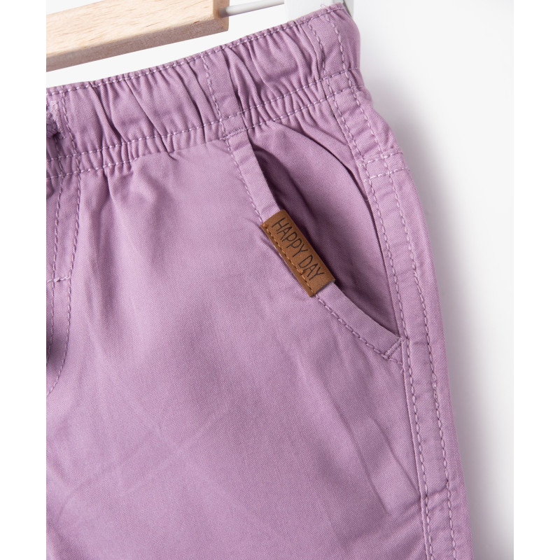 Bermuda en toile à taille élastiquée bébé garçon Bermuda en toile à taille élastiquée bébé garçon