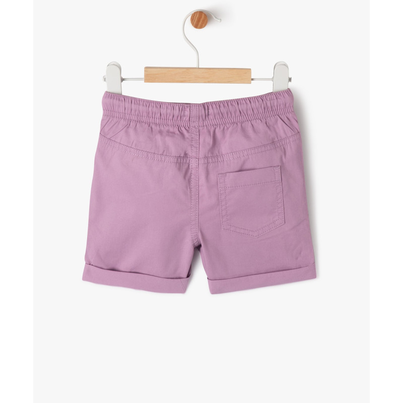 Bermuda en toile à taille élastiquée bébé garçon Bermuda en toile à taille élastiquée bébé garçon