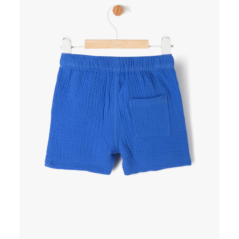 Short en gaze de coton bébé garçon Short en gaze de coton bébé garçon
