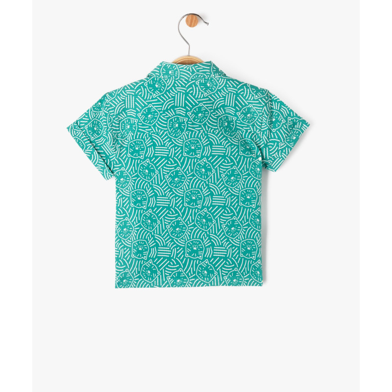 Chemise à manches courtes imprimée bébé garçon Chemise à manches courtes imprimée bébé garçon